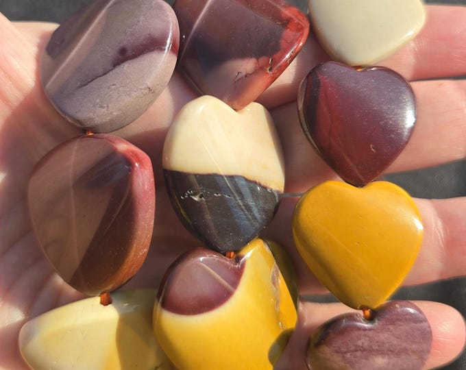 Chunky Mookaite Crystal Beaded Bracelet