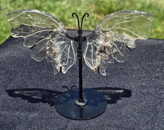 Rutile Phantom Garden Quartz Crystal Butterfly Wings
