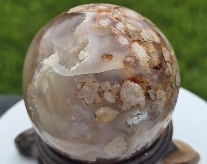 Flower Agate Crystal Sphere