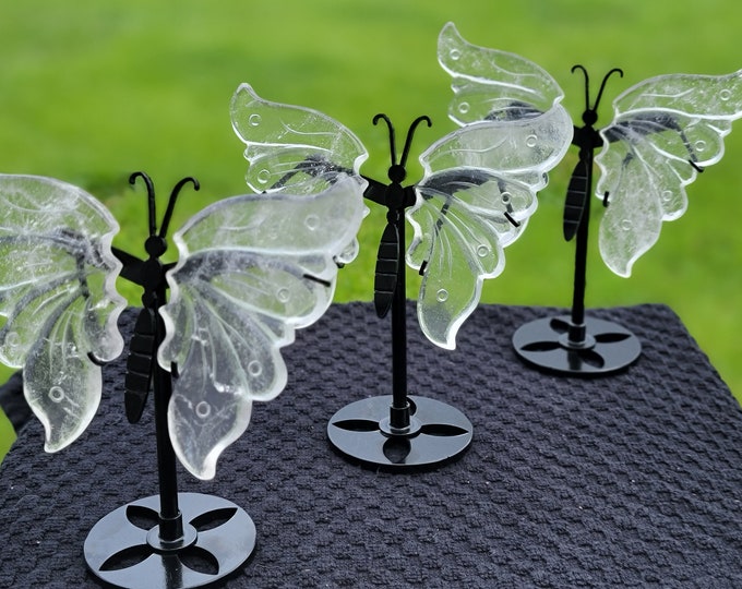 Clear Quartz Crystal Butterfly Wings