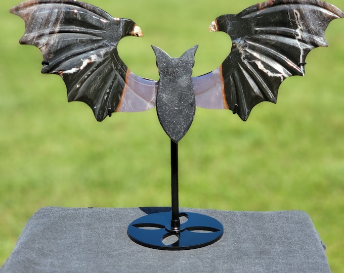 Ocean Jasper Crystal Bat Wings