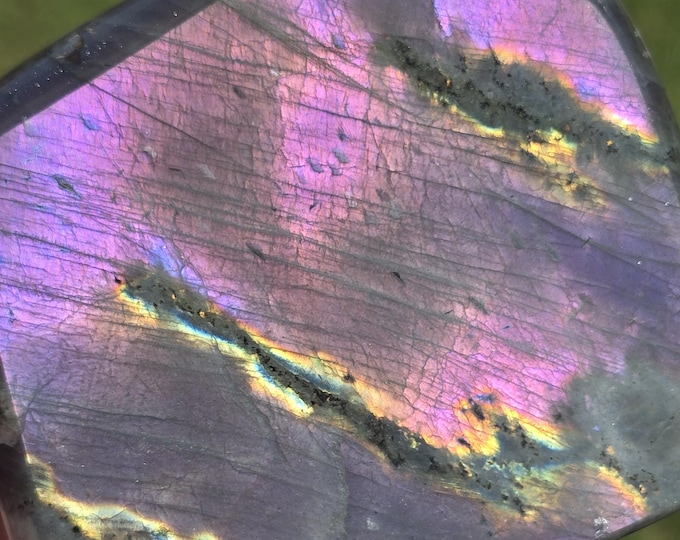 Purple Flash Labradorite Crystal Freeform