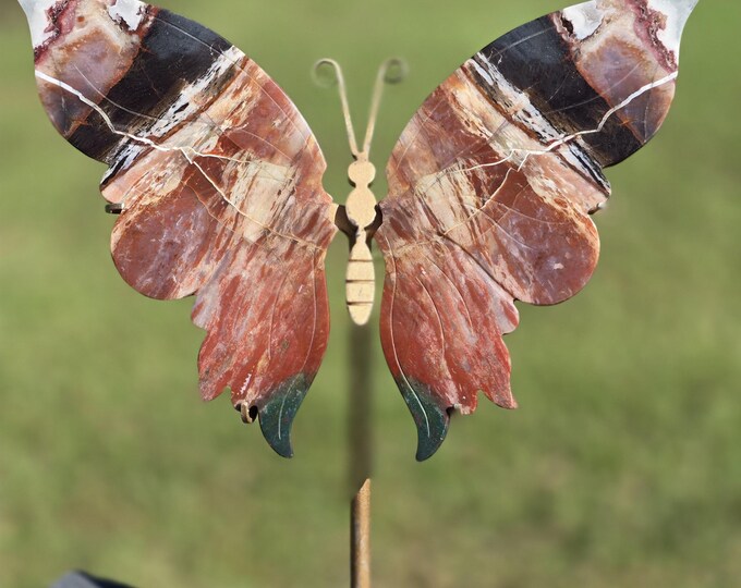 Ocean Jasper Crystal Butterfly Wings