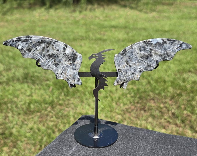 Larvikite Crystal Dragon Wings