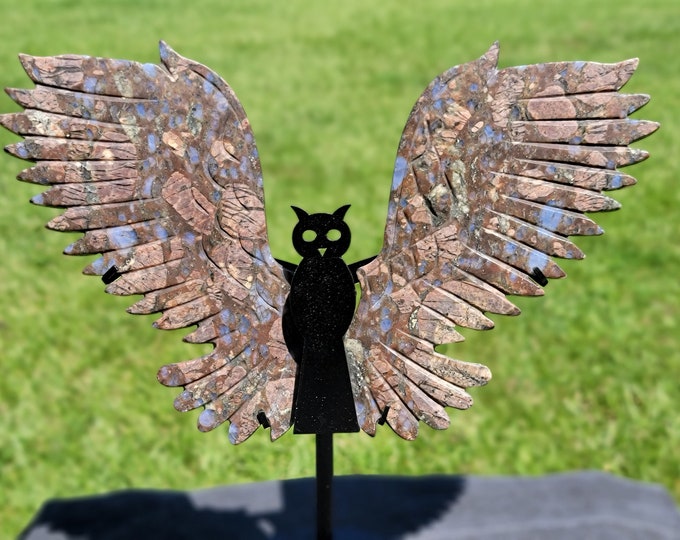 Llanite Que Sera Crystal Owl Wings