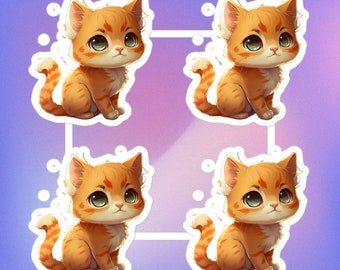 Leuk kattenstickerpakket | Kattenstickers | Leuke stickers | Kitty-stickers | Stickerpakket | Kat moeder