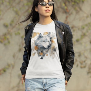 Watercolor Wolf Tshirt | Wolf Shirt | Faeriecore Shirt | Watercolor T Shirt | Boho Shirt | Best Friend Gift