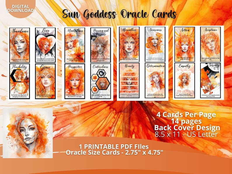 Printable Fairy Oracle Cards Deck Digital Tarot Cards Deck Guide Book ...