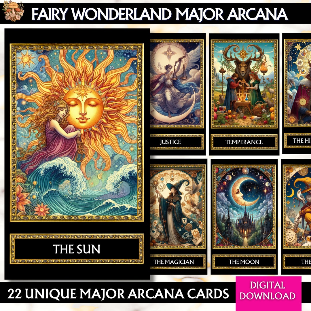 Printable Fairy Major Arcana Cards Deck Digital Tarot Cards Deck Pdf ...