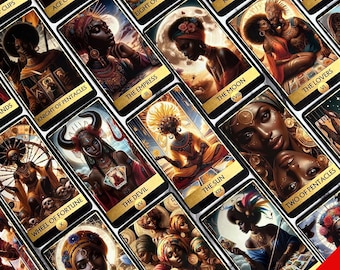 African American Tarot Deck Black Tarot Cards Oracle Deck Unique Tarot Deck  Tarot Deck Collection Full Deck Tarot Spiritual Bundle Gift