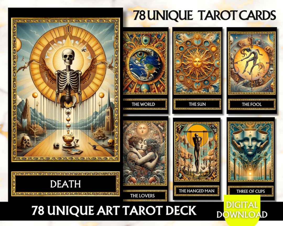 78 Unique Artistic Tarot Cards Deck Digital Tarot Cards Deck Pdf Tarot ...