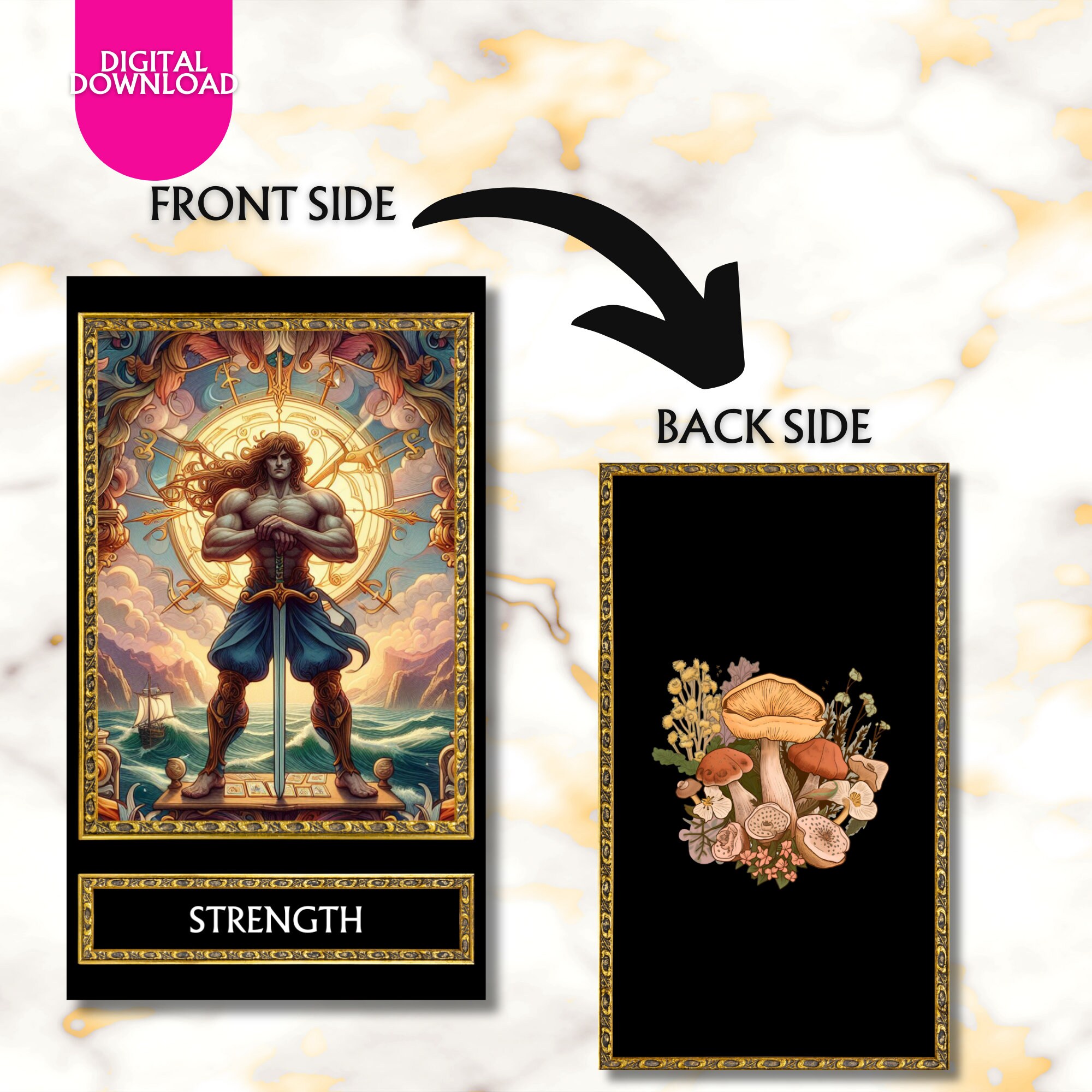 Printable Fairy Major Arcana Cards Deck Digital Tarot Cards Deck Pdf ...