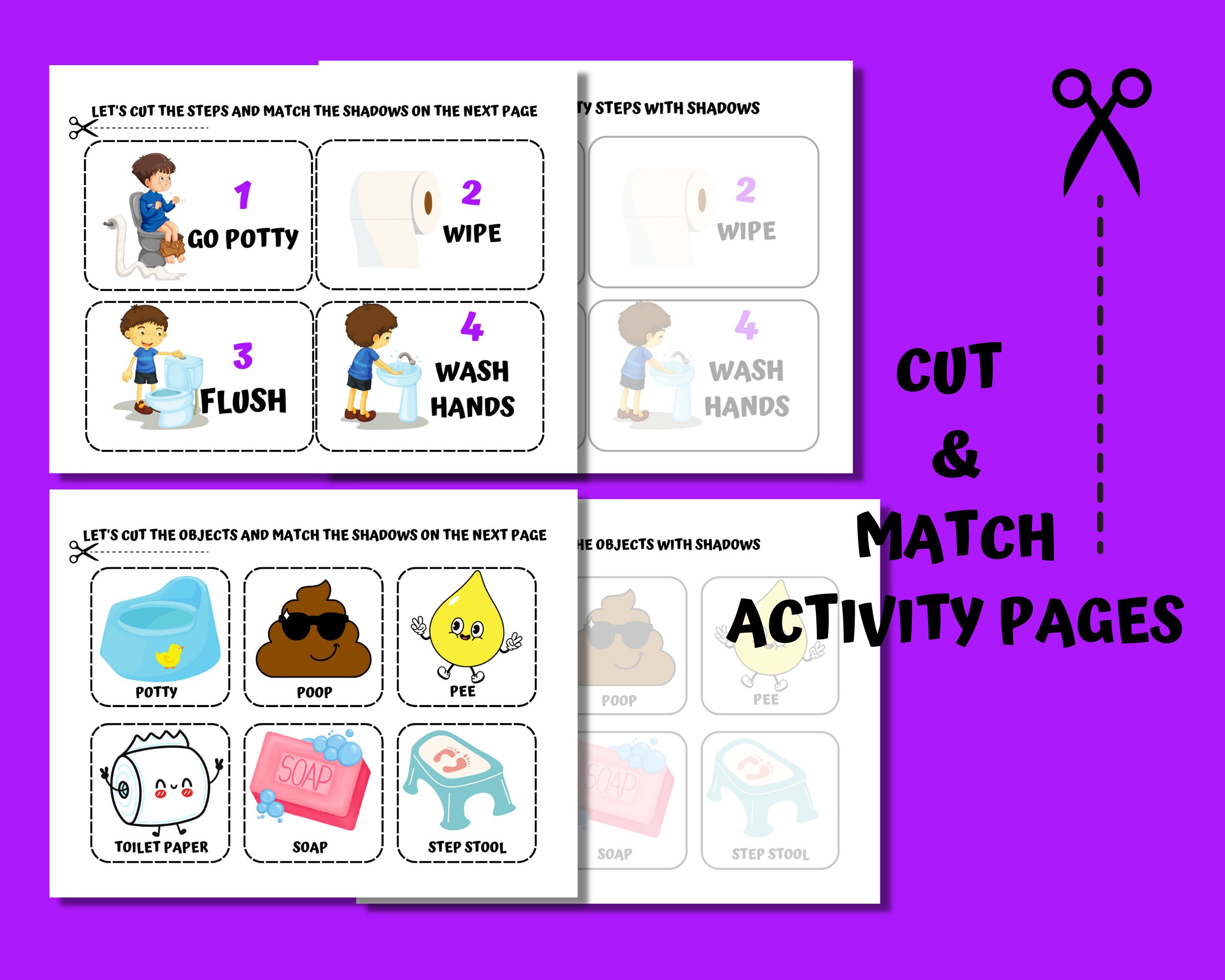 Printable Potty Training Activity Book for Kids Toilet - Etsy