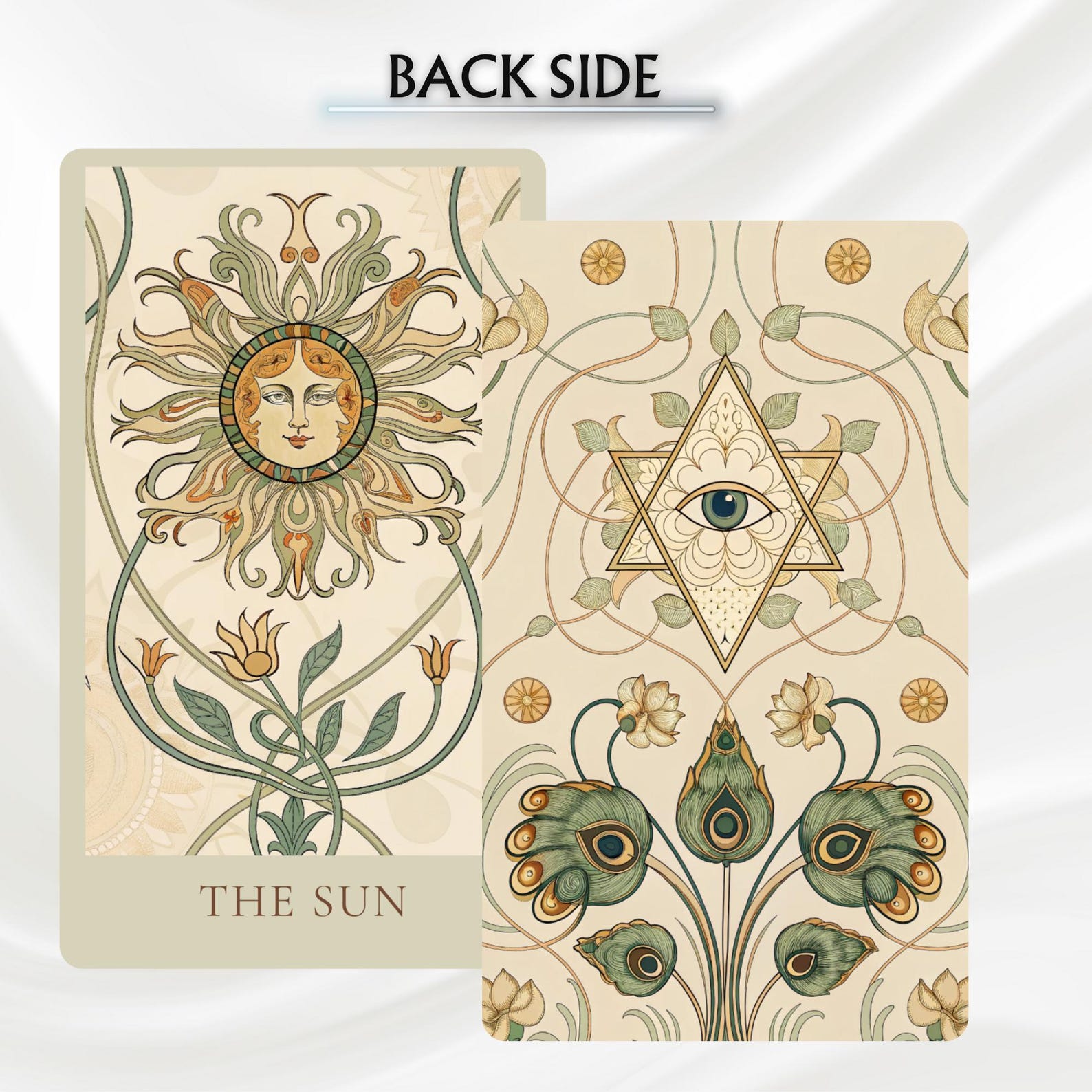 Digital Tarot Deck Art Nouveau Tarot Cards Deck Printable Full Deck ...