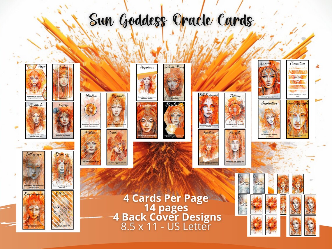 Printable Fairy Oracle Cards Deck Digital Tarot Cards Deck Guide Book ...