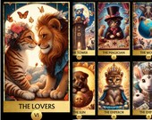 78 Tarot Cards Deck Baby Animals Tarot Deck Printable Animals Tarot cards, printable oracle deck, Unique tarot deck, custom tarot deck, cute