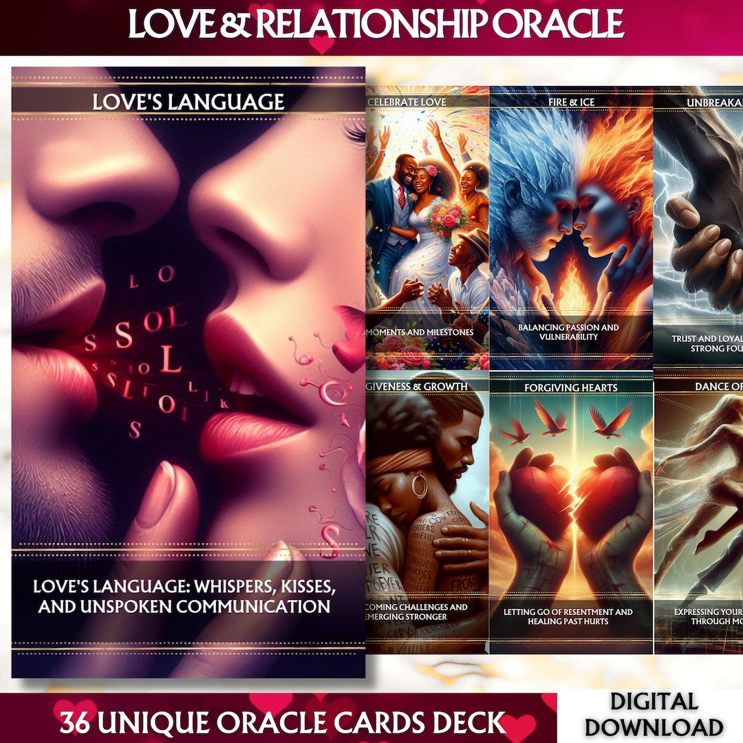 Love & Relationship Oracle Digital Deck of 36 Love Oracle Cards, Wisdom ...