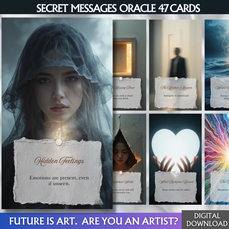 Printable Oracle Deck Secret Messages Oracle Cards - Etsy