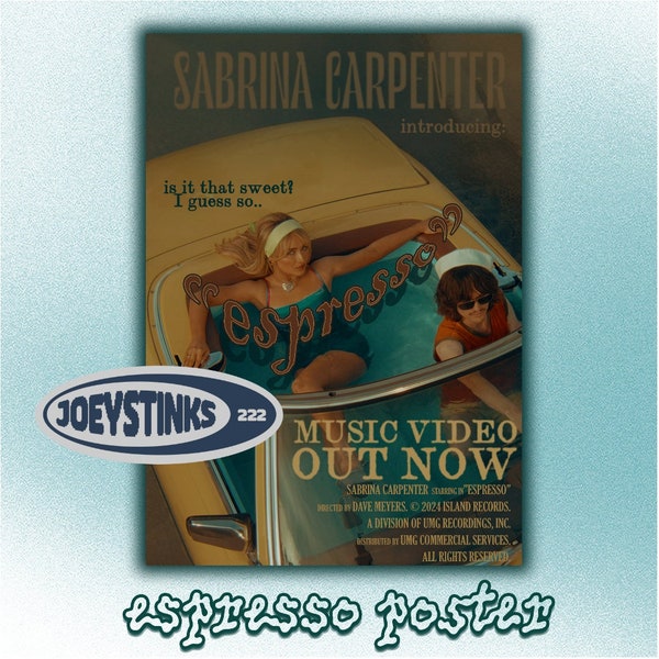 Espresso Sabrina Carpenter Poster - Instant Digital Download