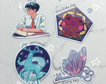 HP Stickers, Wizard Sticker, Magic Sticker, Holographic Sticker - ShelteredNugget