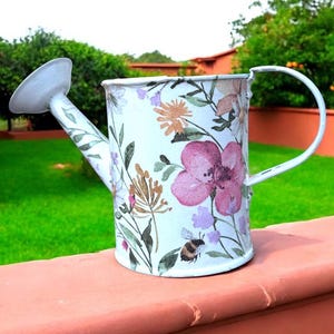Childs Watering Can, Mini Watering Can, Floral Watering Can, Vintage Watering Can, Wantering Can Planter, Watering Can Gift, Unique Gifts