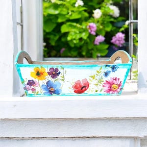 Macetas florales, Macetas para ventana, Macetas bonitas, Macetas florales para ventana, Macetas para exterior, Regalos florales, Regalos de amapolas, Regalo para mamá, Macetas