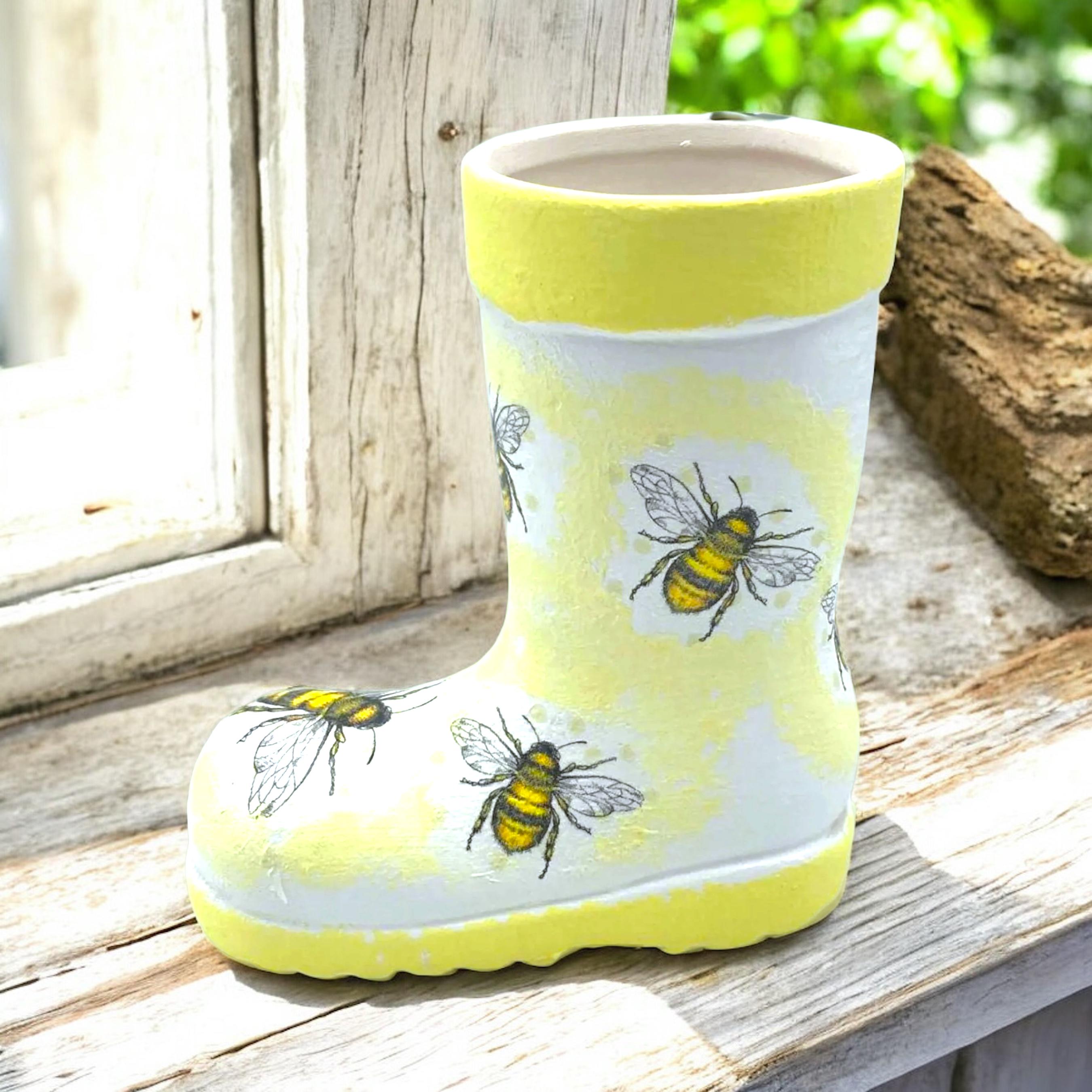 Jardinière Wellington, Jardinière abeille, Jardinières Wellie, Jardinières succulentes, Jardinières d'intérieur, Jardinières et pots, Cadeaux abeilles