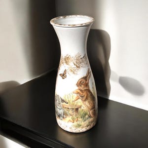 Hasenvasen, große Vasen, Glasvasen, Hasenvase, Blumenvase, rustikale Vasen, Hasendekor, Wohnkultur, Hasengeschenke, Geschenk für Mama, Geschenke