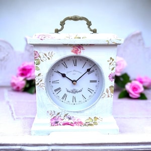 Uhr, Blumen Uhr, Kaminuhr, Einzigartige Uhr, Uhren für Mantel, Uhr für Mantlepiece, Wohnkultur, Muttertagsgeschenk, Geschenk für Mama