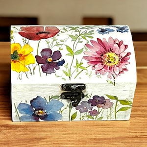 Jewellery Box, Trinket Box, Poppy Jewellery Boxes, Poppy Trinket Boxes, Floral Jewelery Box, Box with Flowers, Poppy Decor, Poppy Gifts