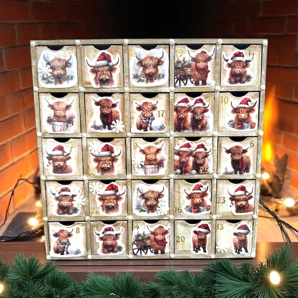 Highland Cow Advent Calendar Christmas 2025 - Etsy UK