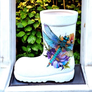 Dragonfly Planter, Tattoo Planter, Watercolour Dragonfly, Pretty Planter, Dragonfly Decor, Dragonfly Gift, Gift for Sister, Desk Decor, Gift