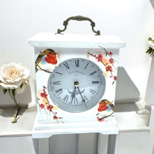 Mantle Clock, Mantel Clock, Robin Clock, Clocks for Mantel, Robin Gifts, Unique Clock, Antique Clock, Ticking Clocks, Vintage Clock, Clocks