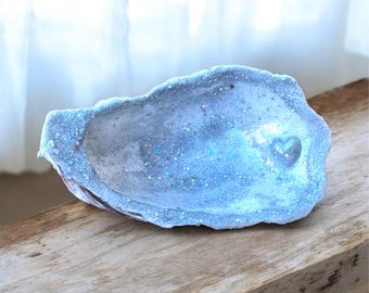 Concha de ostra, plato para anillos, vajilla para mesa de boda, detalle de boda único, regalo costero, regalos personalizados