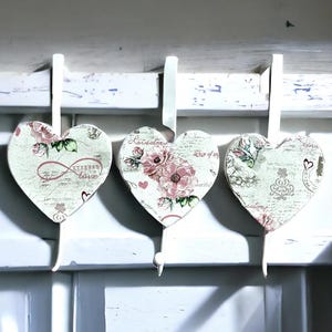Gancho para colgar en la puerta, perchero vintage, percheros únicos, decoración floral vintage, percheros estilo shabby chic, percheros bonitos imagen 4