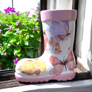 Butterfly Planter, Welly Planter, Plant Pot, Butterfly Gifts, Butterfly Decor, Butterfly Garden Decor, Butterfly Flower Pot, Gift for Mum