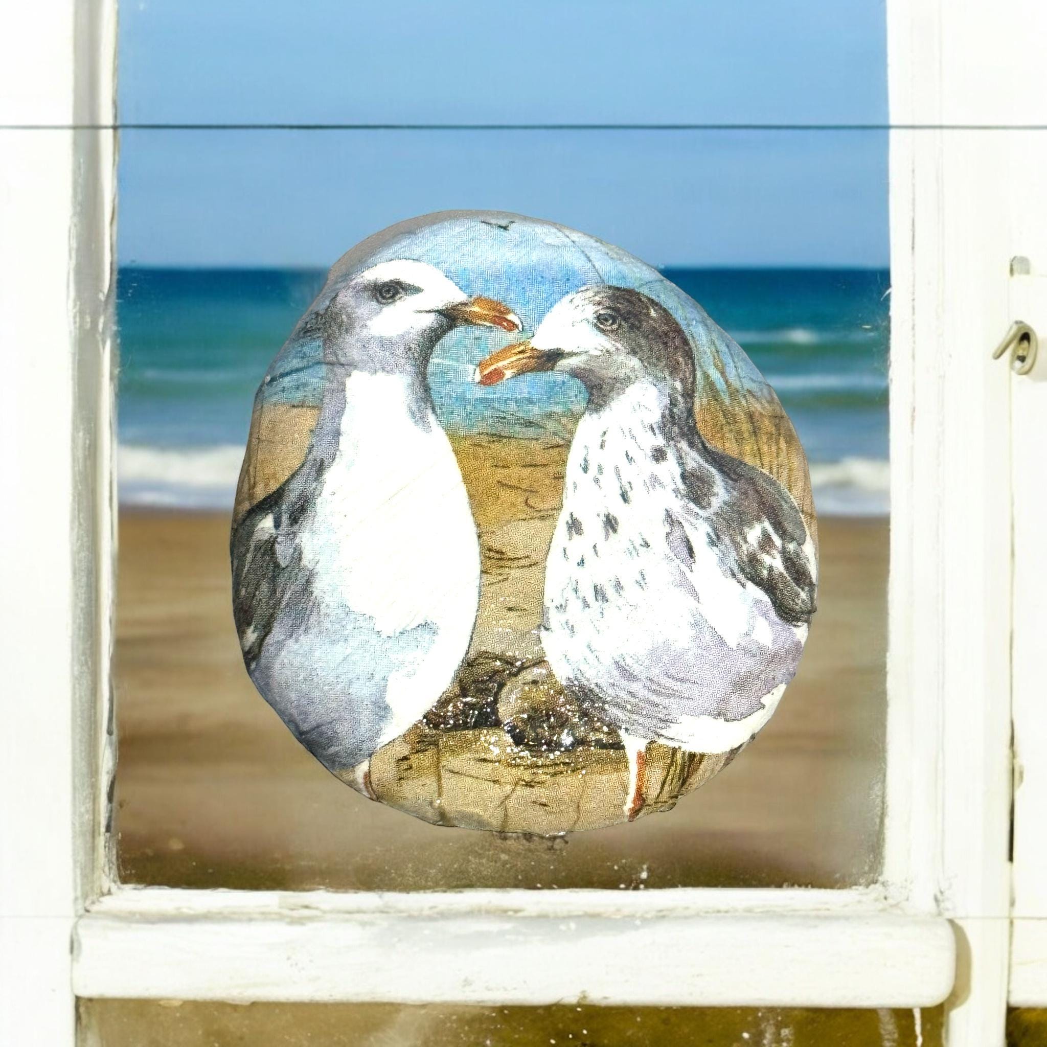 Decorative Pebble, Paperweight, Seagull Decor, Seagull Gifts, Pebble Decor, Pebble Art, Nautical Decor, Nautical Gifts, Coastal Decorations