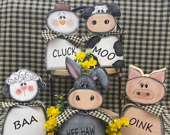 Farm Animal Bobble Head Digital Download Pattern