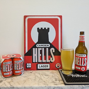 Camden Hells Beer, cartello decorativo in metallo