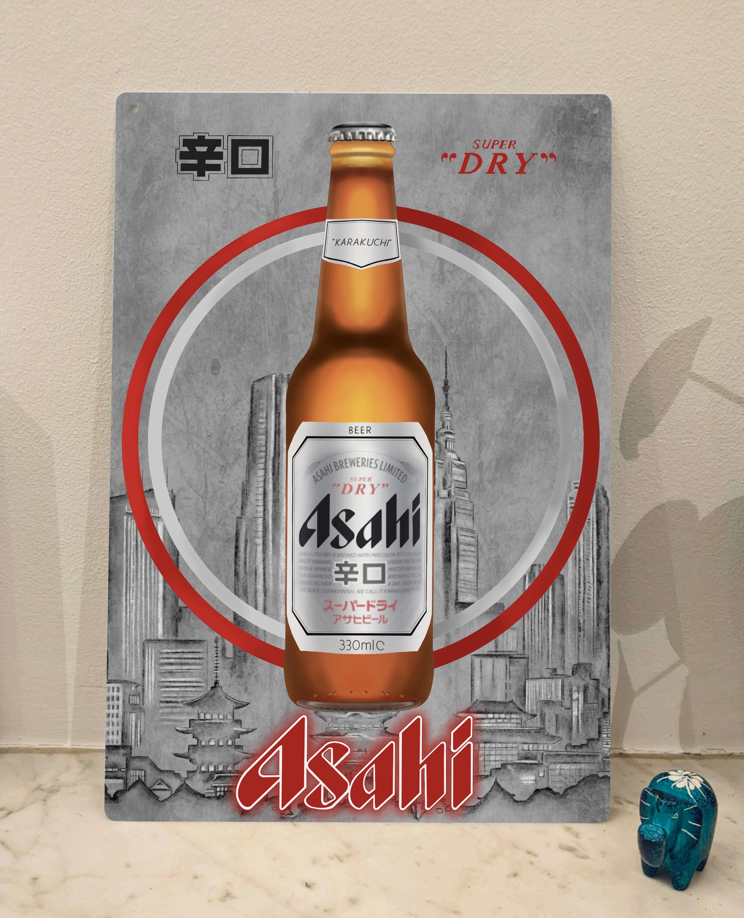 Asahi Beer, Decorative Metal Sign - Etsy UK