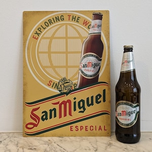 San Miguel Beer, decoratief metalen bord