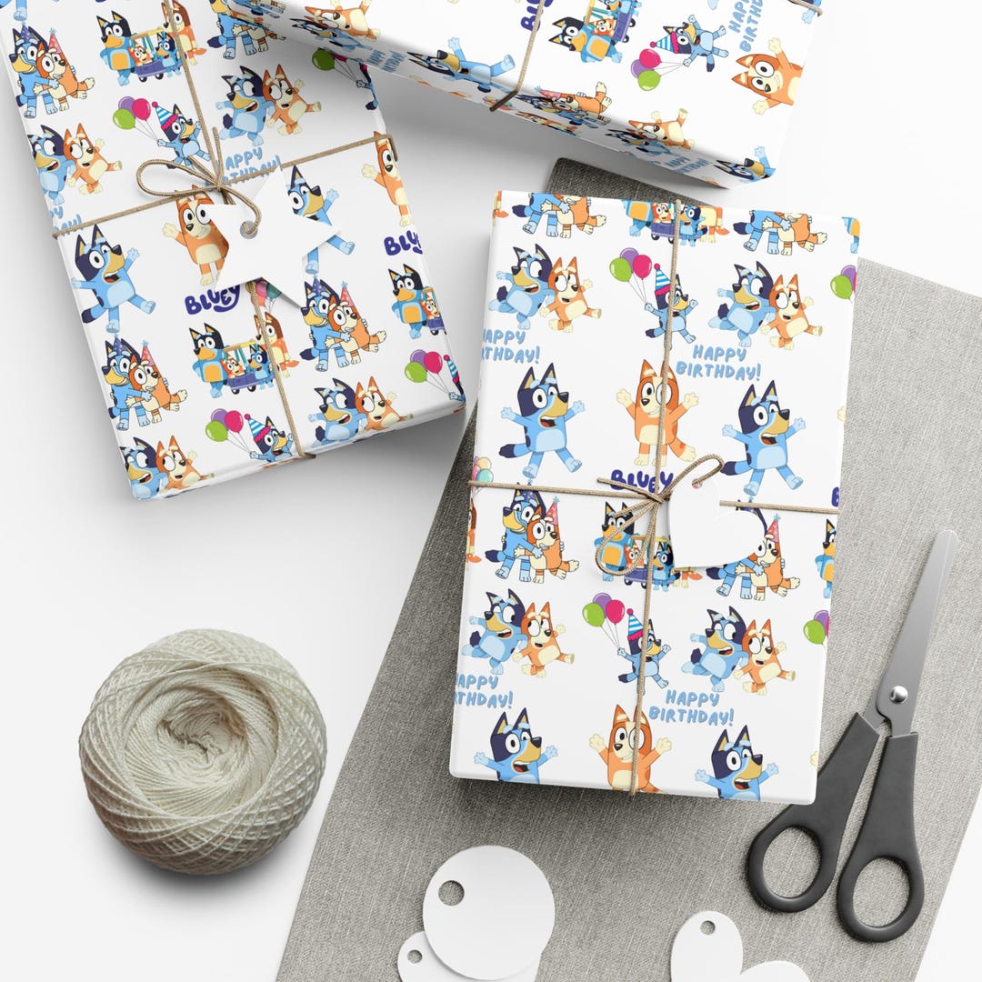 Colorful Cartoon Gift Wrap Paper, Whimsical Birthday Wrapping, Fun ...