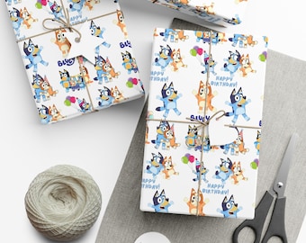 Colorful Cartoon Gift Wrap Paper, Whimsical Birthday Wrapping, Fun Party Supplies, Kids Present Wrap, Celebration Decor