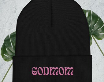 Cuffed God Mom Beanie