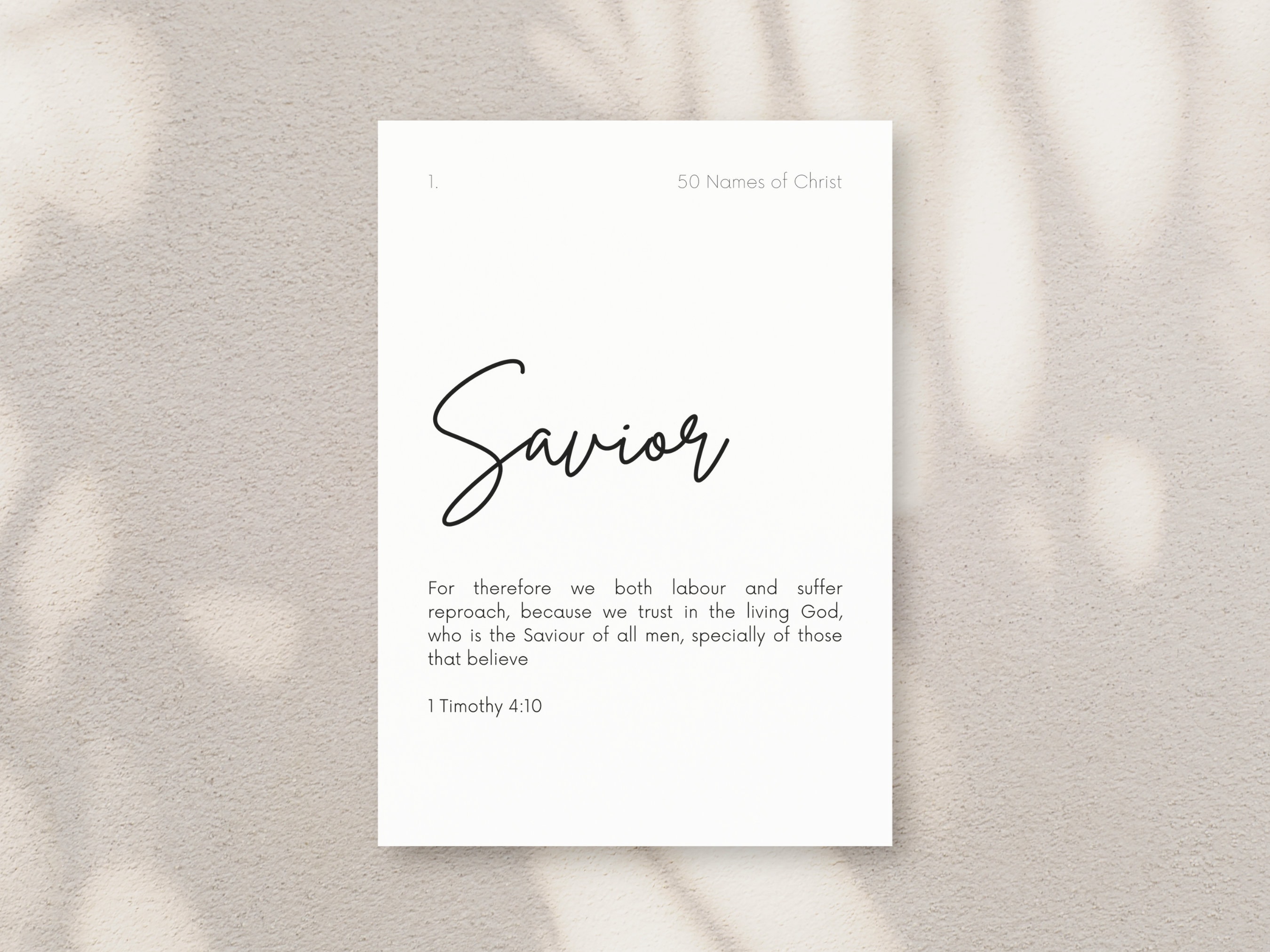 50 Names of the Savior Cards, Names of the Savior, Jesus Christ, Jesus Christ Names, Scripture ...