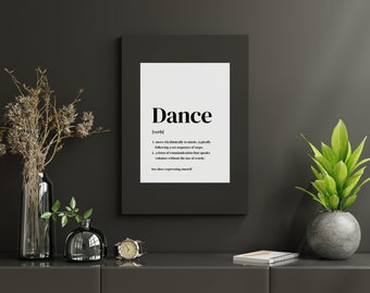 Póster de danza imprimible: arte y decoración de pared inspiradores para entusiastas de la danza