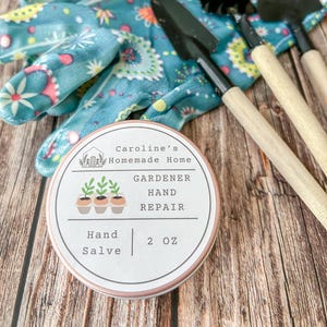 Gardener Hand Repair Cream, Hand Salve/Lotion All Natural, Reusable Tin, 2oz
