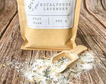 Foot Soak: Soothing for Tired Feet, Natural, Handmade, Eucalyptus Lavender - US Tariff Free
