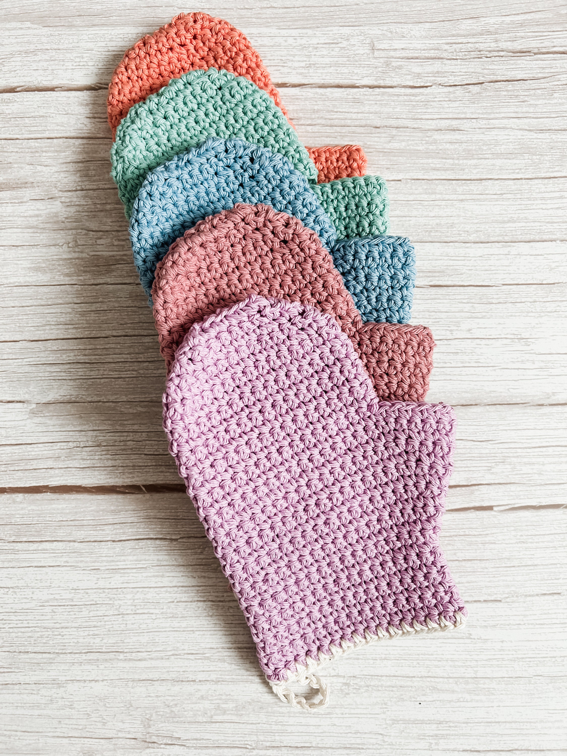 Crochet Cotton Bath Mitt: Eco-Friendly Spa Wash Glove