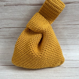 Crocheted Wrist Purse, Mosu Bag, Knot Bag, Fall/Autumn Winter Bag Purse Clutch image 1